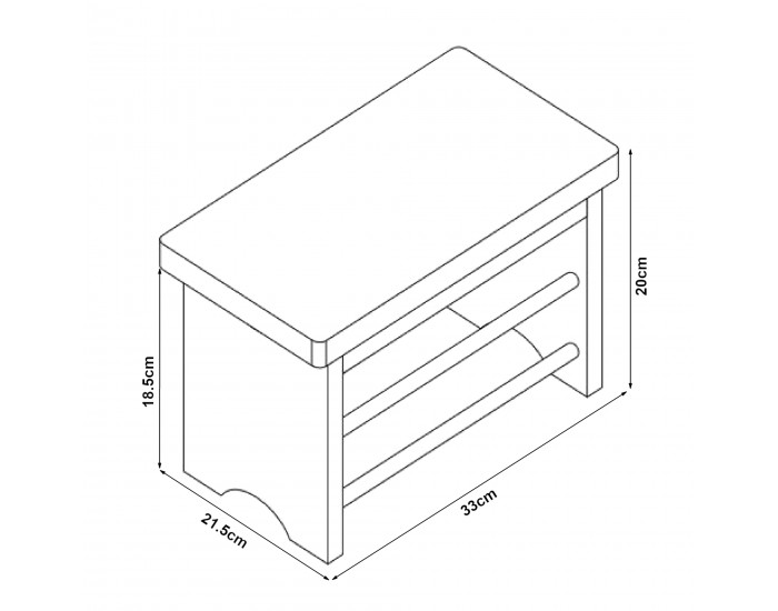 Табуретка Ryslinge до 100 кг бамбук []