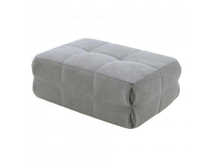 Табуретка за крака Koskyvn 35x80x55 см текстилно сиво []