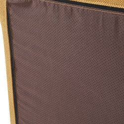 Табуретка за крака Koskyvn 35x80x55 см текстил жълт [] - Табуретки