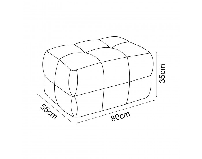 Табуретка за крака Koskyvn 35x80x55 cm Текстилно зелено []