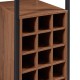 Бар маса Trøndelag 120x40x105 см с поставка за вино за 15 бутилки []