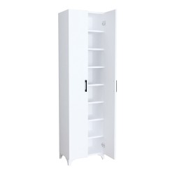 Страничен шкаф Strömsund 177,5x48,5x32 см бял [] - Шкафове, Витрини, Модулни секции