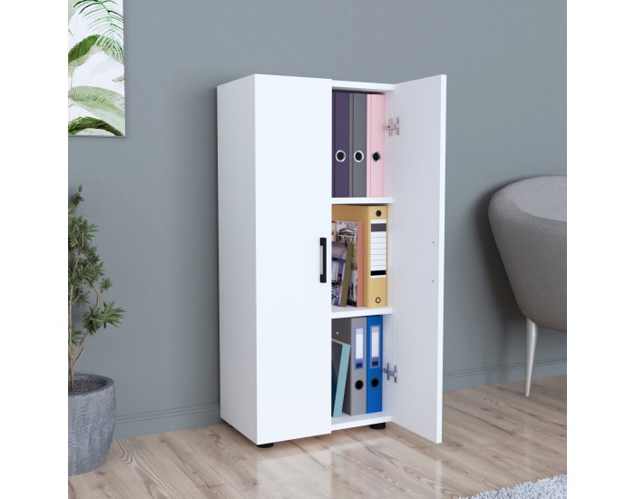 Страничен шкаф Åsnes 108x49x32см бял []