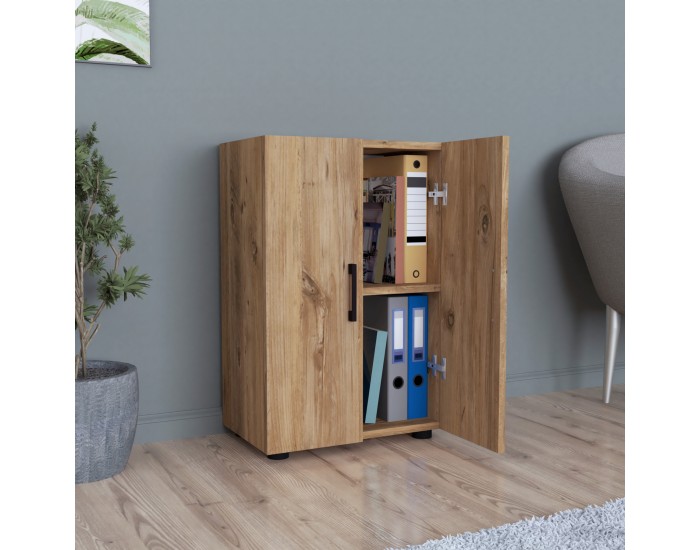 Страничен шкаф Åsnes 74x49x32см дъб []