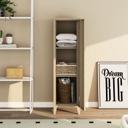 Единично шкафче Kurikka 137x38x38 см камила [] - Шкафове, Витрини, Модулни секции