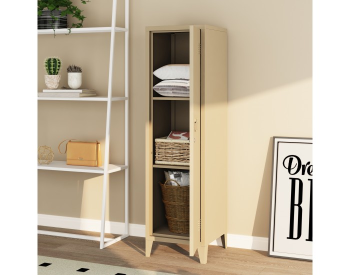 Единично шкафче Kurikka 137x38x38 см камила []