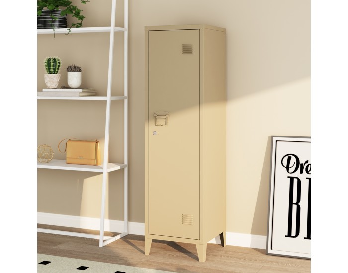 Единично шкафче Kurikka 137x38x38 см камила []