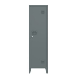 Единично шкафче Kurikka 137x38x38 см тъмно сиво [] - Шкафове, Витрини, Модулни секции