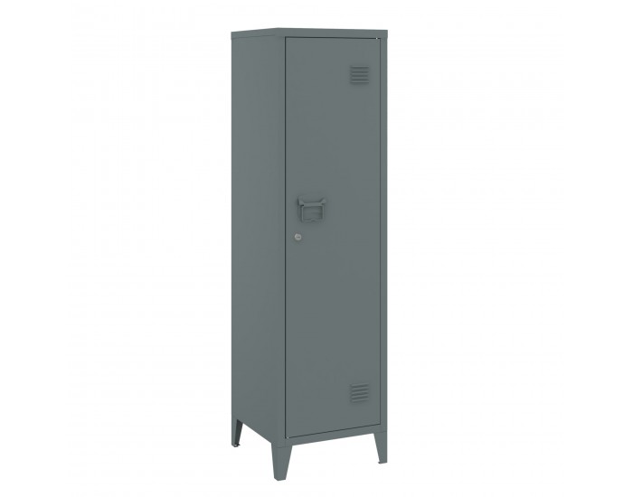 Единично шкафче Kurikka 137x38x38 см тъмно сиво []