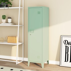 Единично шкафче Kurikka 137x38x38 см пастелно зелено [] - Шкафове, Витрини, Модулни секции