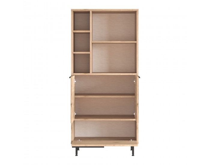 Кухненски шкаф Kvænangen 162x75x36 см дъб/ратан []