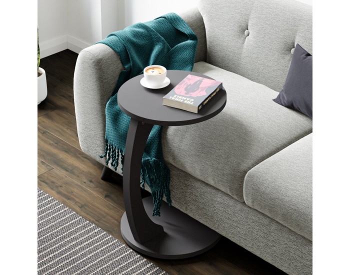 Помощна маса Holeby 56 x Ø 38 cm сива []