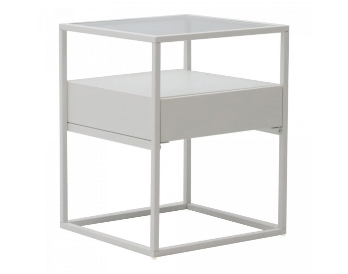 Помощна маса Vissenbjerg с чекмедже, матово бяло []