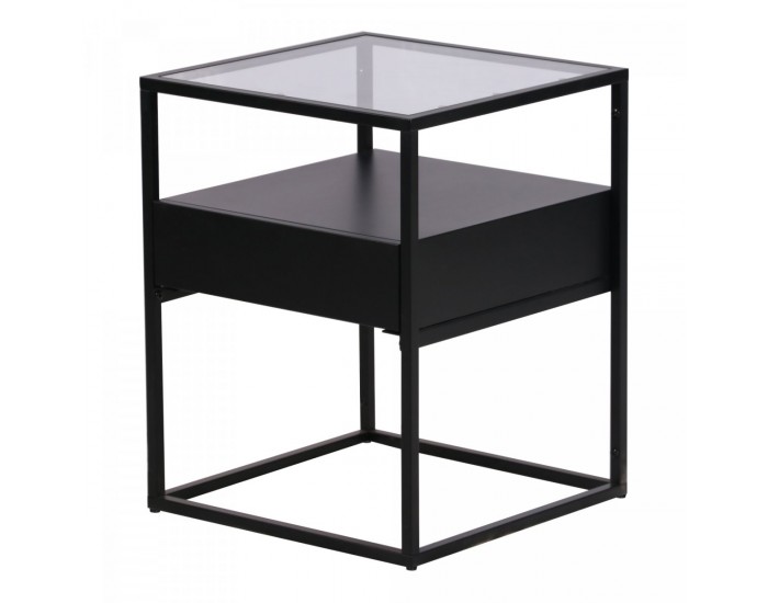 Помощна маса Vissenbjerg с чекмедже, матово черно []