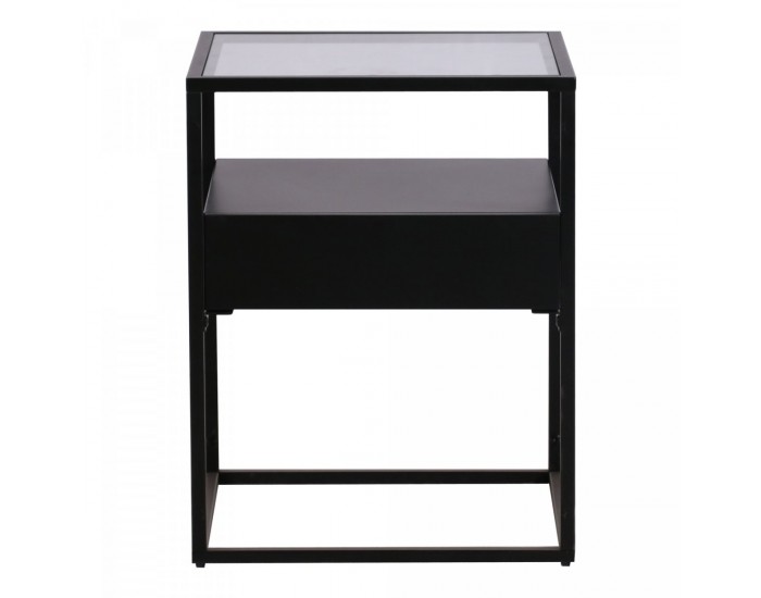 Помощна маса Vissenbjerg с чекмедже, матово черно []