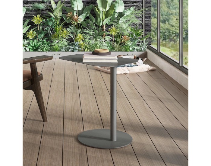 Помощна маса Nastätten 50x50x38 см сива, мат []