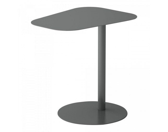 Помощна маса Nastätten 50x50x38 см сива, мат []