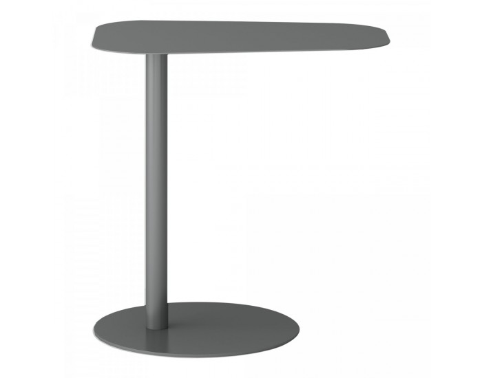 Помощна маса Nastätten 50x50x38 см сива, мат []