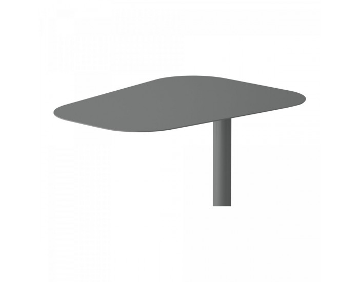 Помощна маса Nastätten 50x50x38 см сива, мат []