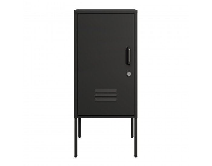 Нощно шкафче Hausjärvi 82x35x35 см стоманено черно []
