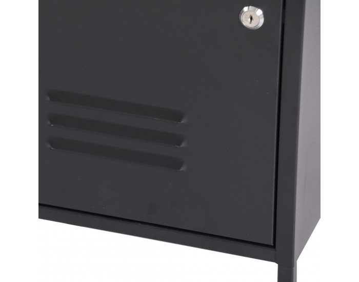 Комплект нощни шкафчета Hausjärvi от 2 бр., 82x35x35 см, стомана, черни []