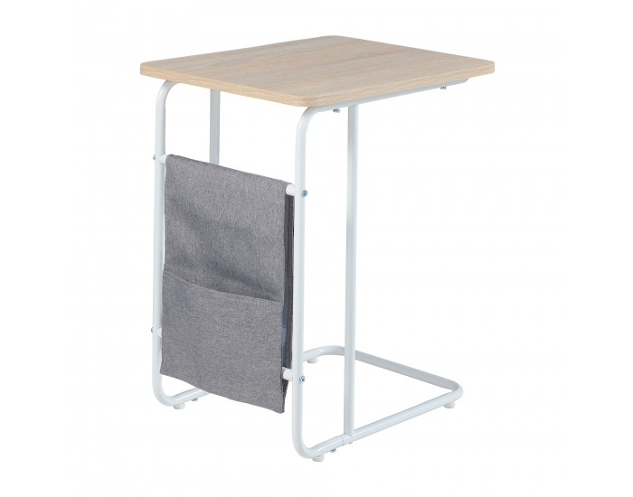 Маса за лаптоп Dyrøy 56x48x37cm бяло/дъб []