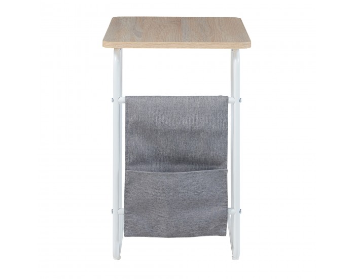 Маса за лаптоп Dyrøy 56x48x37cm бяло/дъб []