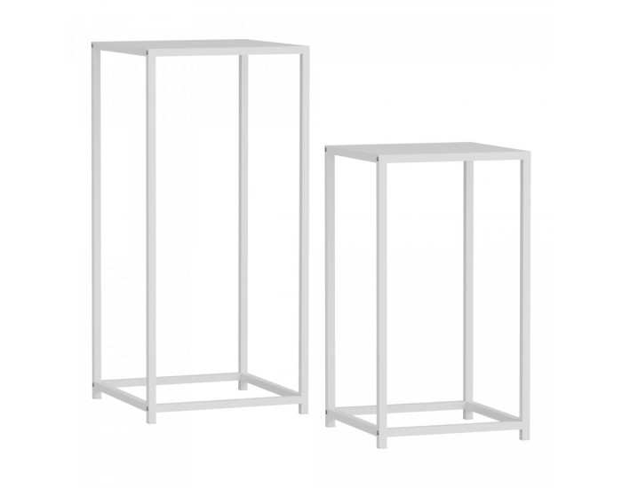 Помощна маса Åseral комплект от 2 колони форма бяла []