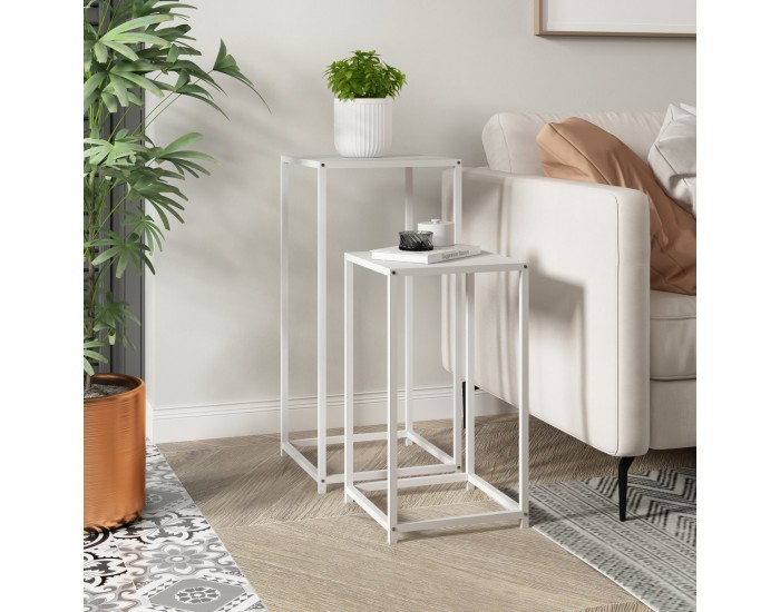 Помощна маса Åseral комплект от 2 колони форма бяла []