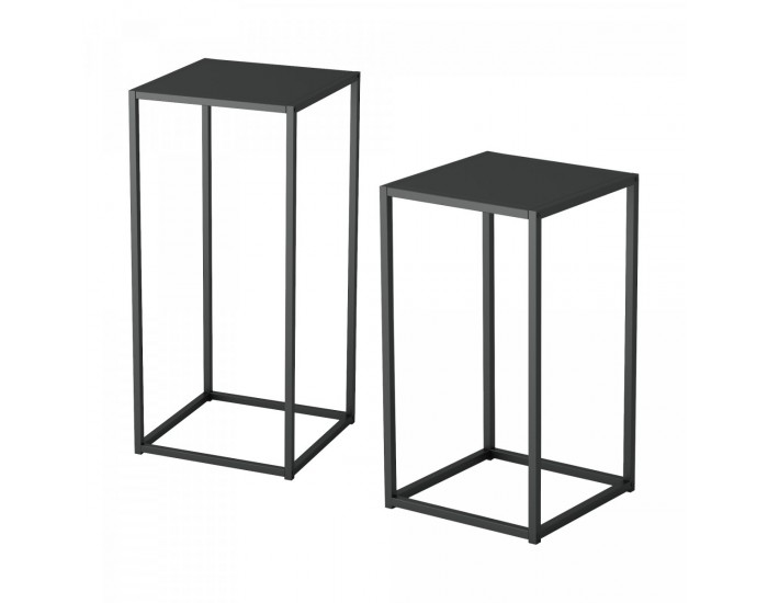 Помощна маса Åseral комплект от 2 колони с форма черна []