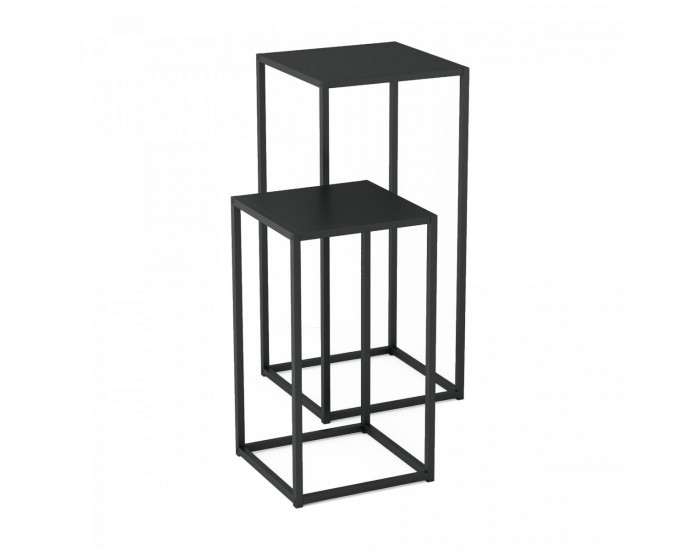 Помощна маса Åseral комплект от 2 колони с форма черна []