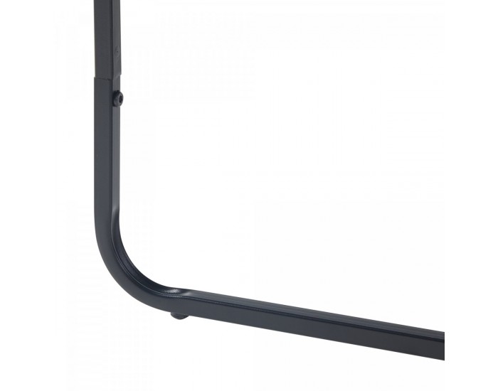 Помощна маса Ulvik 50x50x35см от метал и стъкло черна []