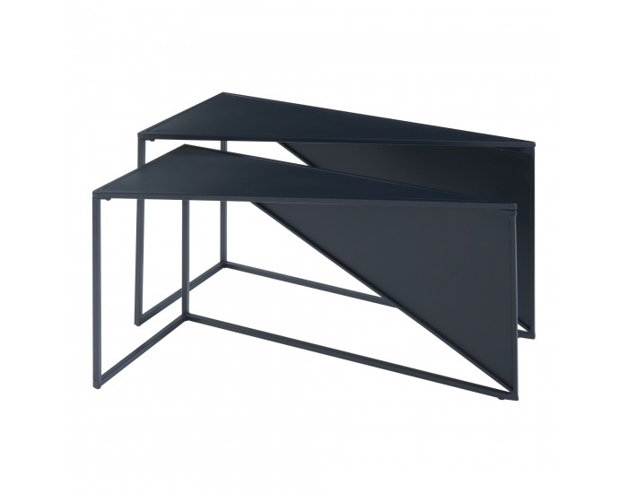 Комплект маса за гнездене Kungsör от 2 метални черни []