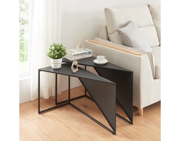 Комплект маса за гнездене Kungsör от 2 метални черни []