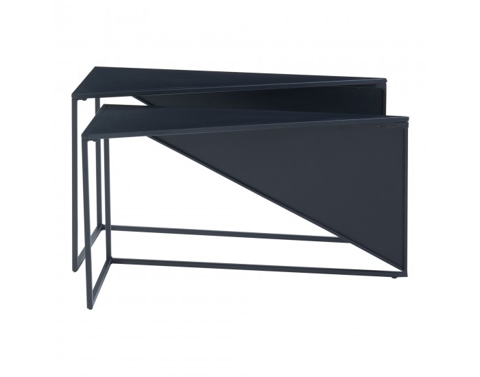 Комплект маса за гнездене Kungsör от 2 метални черни []