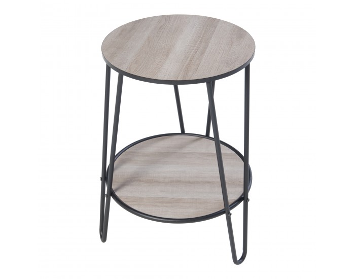 Помощна маса Ylöjärvi с 2 рафта, вид черно/дъб []