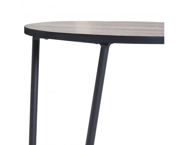 Помощна маса Ylöjärvi с 2 рафта, вид черно/дъб []