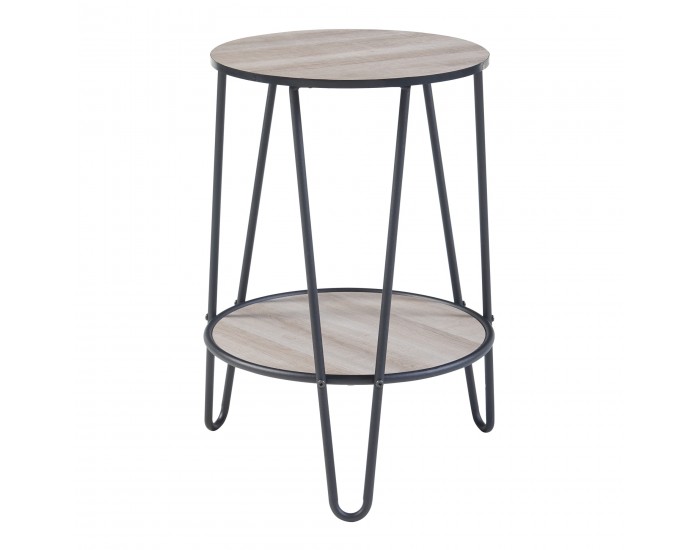 Помощна маса Ylöjärvi с 2 рафта, вид черно/дъб []