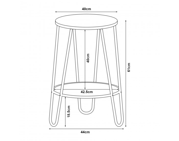 Помощна маса Ylöjärvi с 2 рафта, вид черно/дъб []