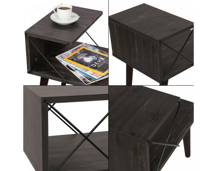 Помощна маса Bergen 50x40x55см антрацит []