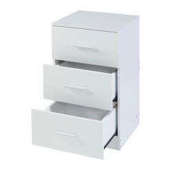 Комплект нощни шкафчета Aurdal от 2 бр., 66x37x34,5 см, бяло, гланц [] - Холни маси