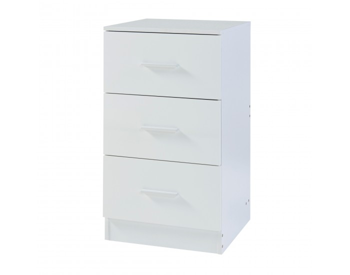 Комплект нощни шкафчета Aurdal от 2 бр., 66x37x34,5 см, бяло, гланц []