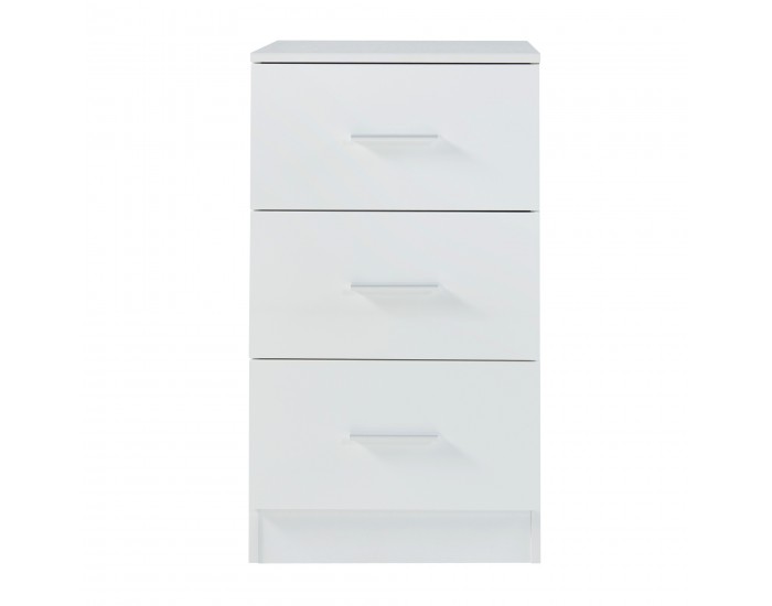Комплект нощни шкафчета Aurdal от 2 бр., 66x37x34,5 см, бяло, гланц []