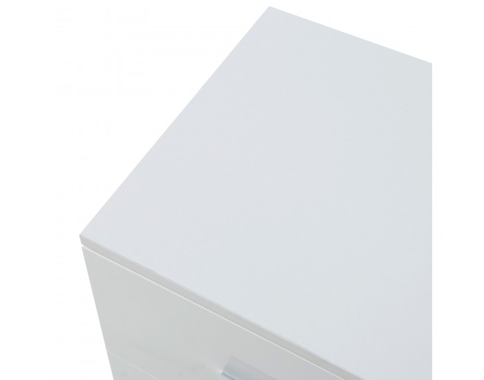 Комплект нощни шкафчета Aurdal от 2 бр., 66x37x34,5 см, бяло, гланц []