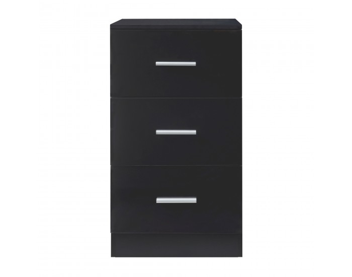 Нощно шкафче Aurdal 66x37x34,5 см черно, гланц []