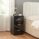 Нощно шкафче Aurdal 66x37x34,5 см черно, гланц []