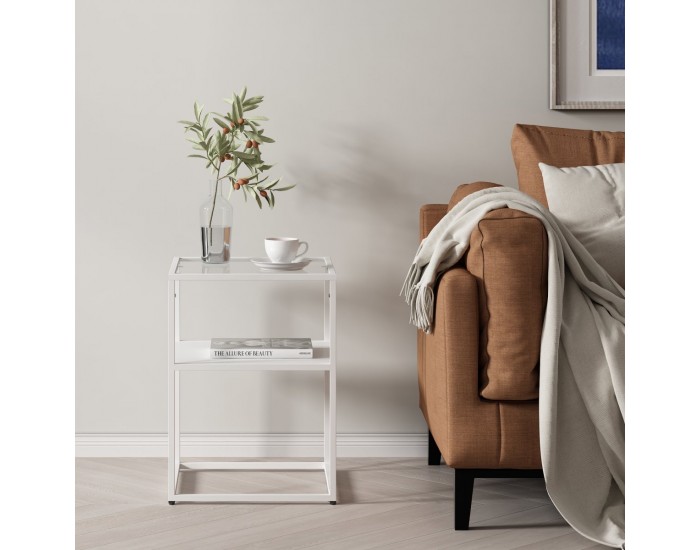 Помощна маса Solund 55x40x40 см бяла, мат []