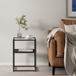 Помощна маса Solund 55x40x40 см черна, мат [] - Холни маси