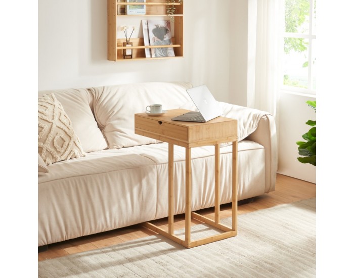 Маса за лаптоп Kåfjord с чекмедже от бамбук []