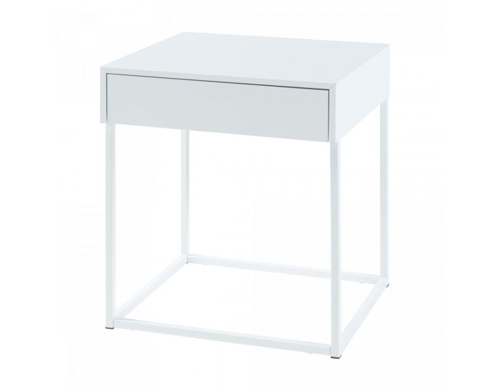 Помощна маса Rautjärvi 50x43x41cm от стомана бяла []